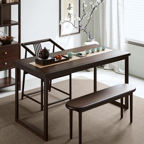 新中式家用实木茶桌组合家用客厅泡茶桌茶室喝茶桌子阳台小茶台几