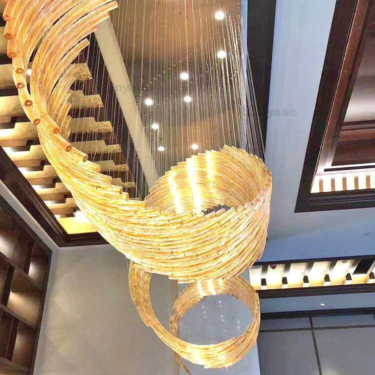 中山环形吊灯圆形灯圈圈灯公区办公服装店商场挑空挑高LED工程灯