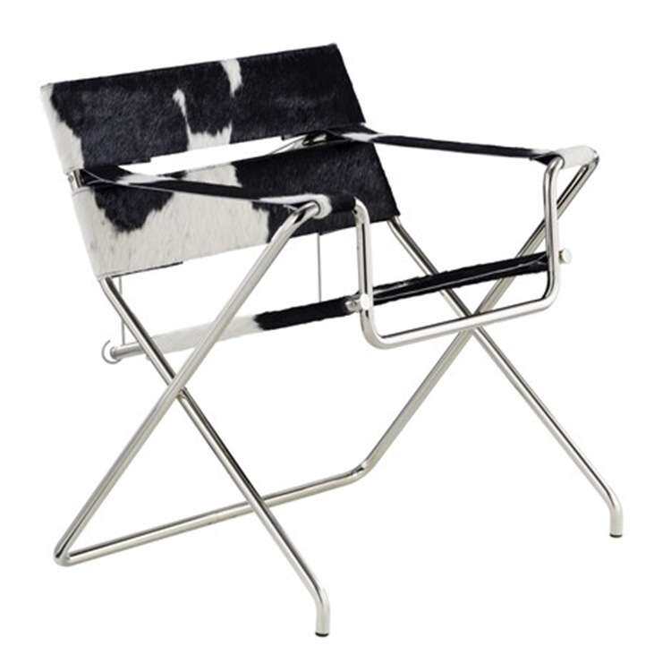 Wassily folding Chair 瓦西里椅折叠设计师不锈钢皮艺休闲躺椅