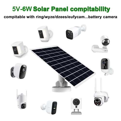 9W10W5V单晶硅户外专用监控大容量太阳能板内置可充电电池