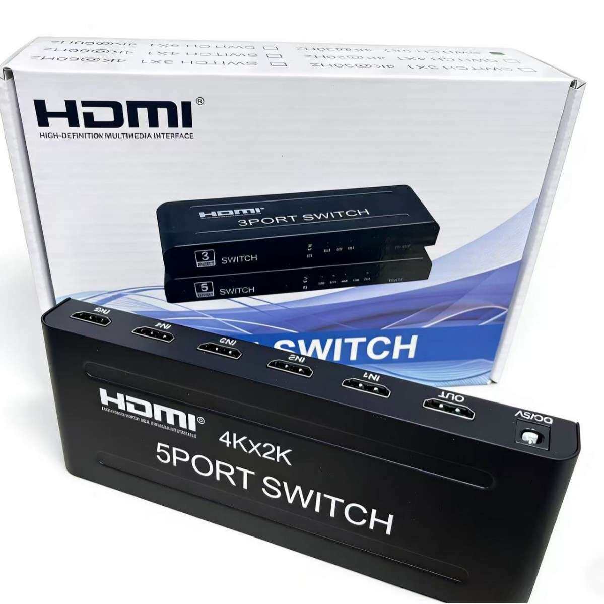 4k30hz HDMI5进1出高清切换器 2.0版HDMI五进一出高清音视频 5x1