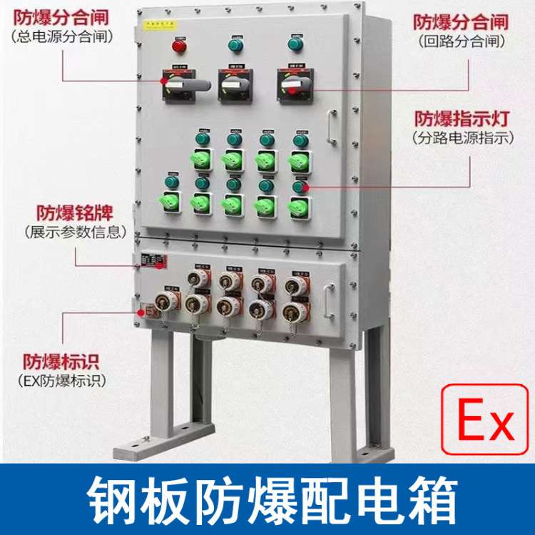 BXMD钢板焊接防爆配电箱控制柜立式防爆配电柜4mm防爆钢板电箱IIB