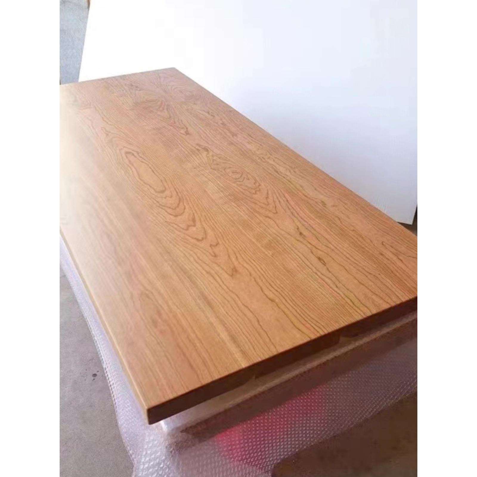 红橡木实木桌面大板白蜡木升降书桌原木吧台窗台榆木碳化