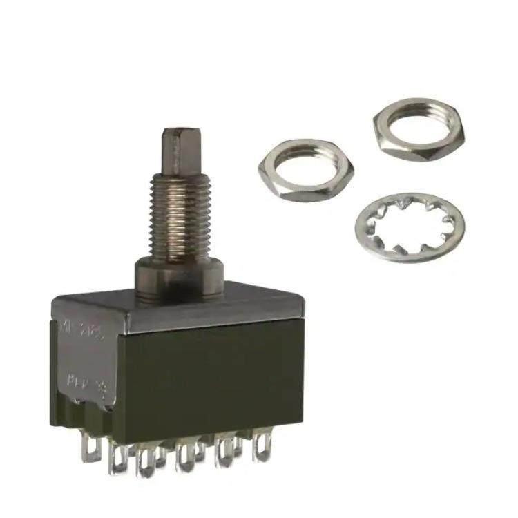 NKK非自动复位按钮MB2185SS4W01自锁12脚按键开关