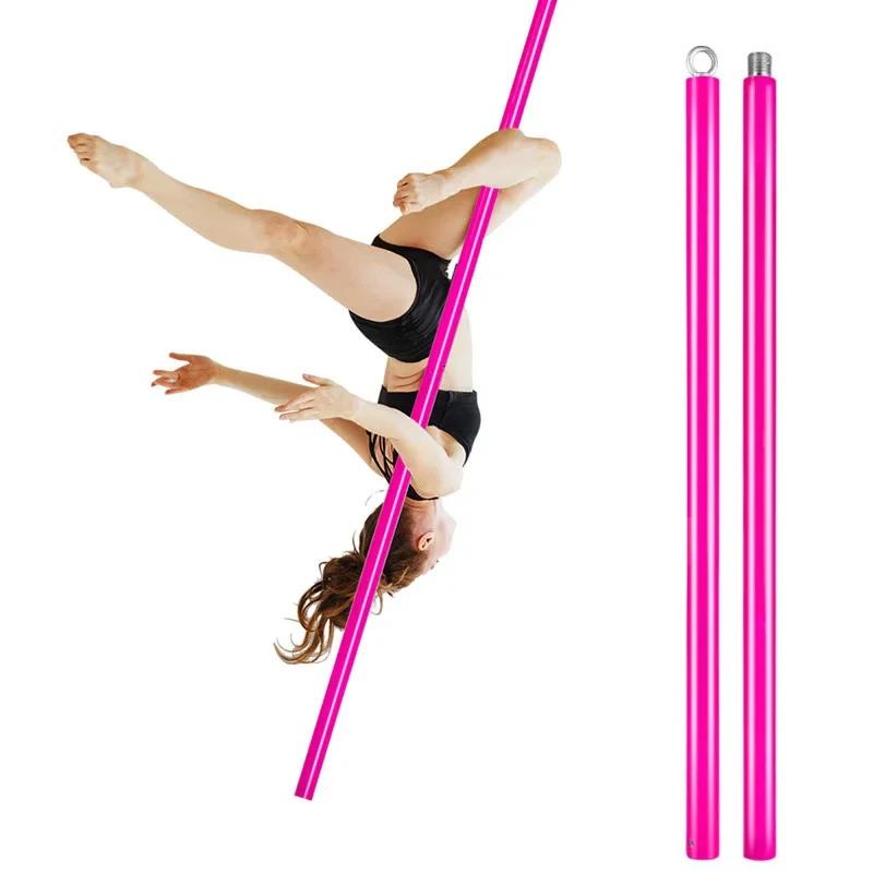 2米粉色烤漆飞杆空中钢管舞飞管酒吧便携式旋转杂技舞蹈室内钢管