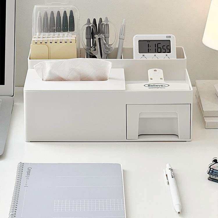 桌面收纳盒抽屉式办公室置物架学生书桌文具整理盒笔筒客厅纸巾盒,3C数码配件,USB灯,淘宝优惠券,粉丝福利购,淘宝优惠卷