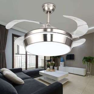 隐形风扇灯带风扇吊灯餐厅吊扇灯家用遥控现代静音客厅吸顶电扇灯