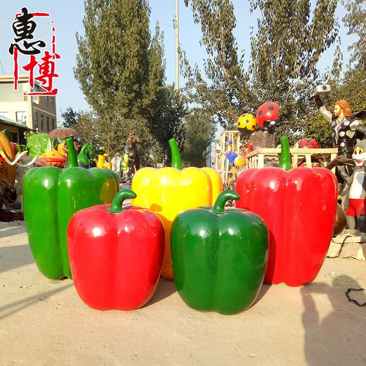玻璃钢尖椒雕塑植物农场绿地生态园摆件农作物蔬菜雕塑