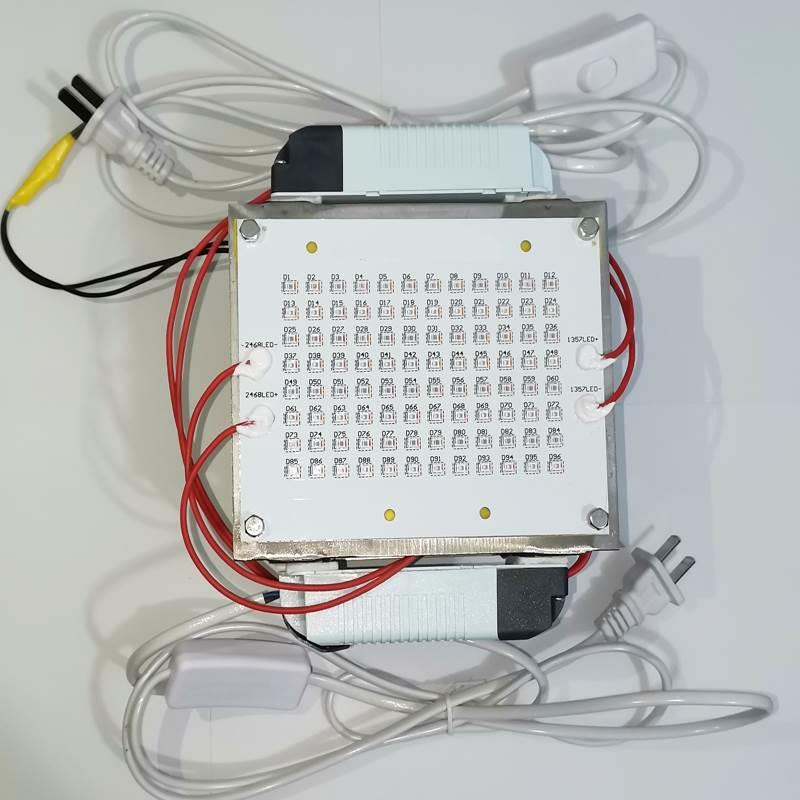 96孔板大功率红蓝灯板光照实验LED440-450-470-660nm单波长光催化