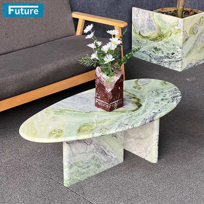 椭圆形绿色茶几客厅家用轻奢简约民宿天然大理石高级绿色低茶桌,玩具/童车/益智/积木/模型,遥控车升级件/零配件,淘宝优惠券,粉丝福利购,淘宝优惠卷