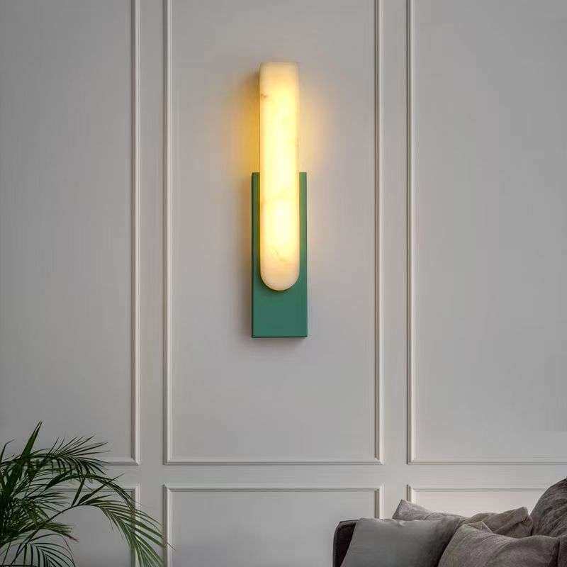 现代简约云石壁灯客厅轻奢酒店大堂装饰过道楼梯灯民宿卧室床头灯