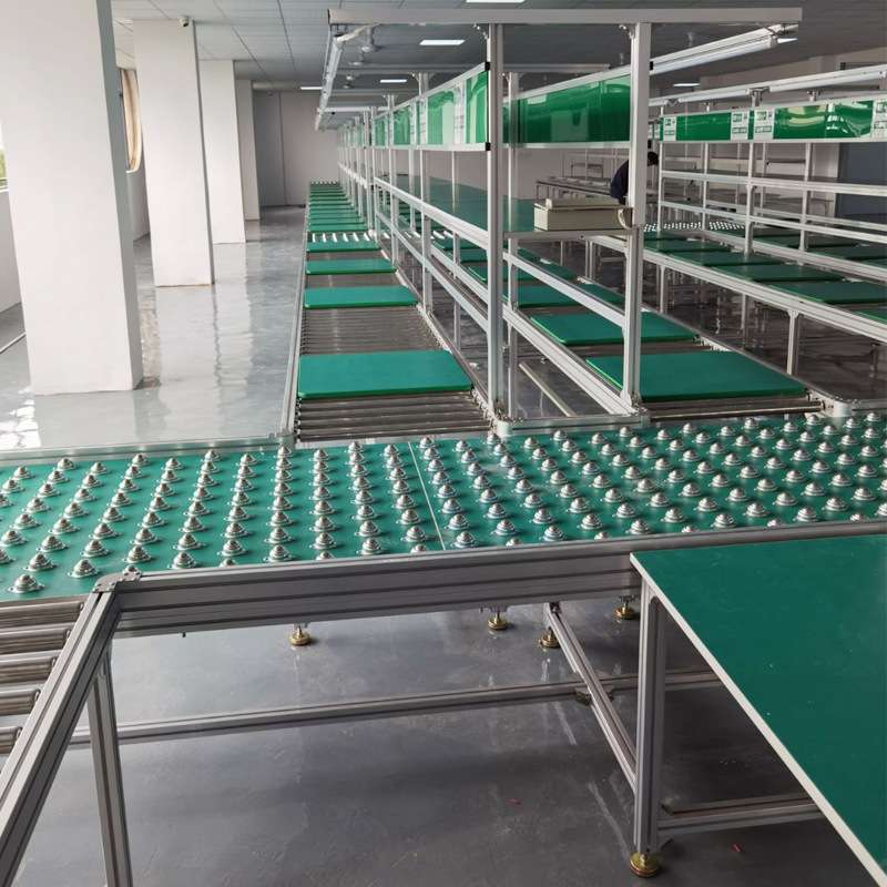 防静电工装板生产无动力滚筒牛眼台输送机电子装配传送带流水线
