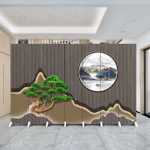 新中式屏风隔断客厅遮挡卧室酒店办公室简约家用可移动折叠双面屏