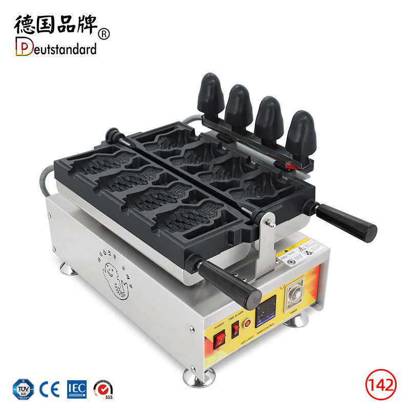 鲷鱼烧机旋转温控冰淇淋鲷鱼烧机开口舌头可加热小鱼烧华夫机烤饼