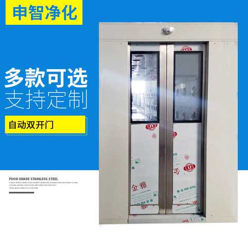 自动双开门风淋室智能洁净室风淋通道不锈钢半自动全自动