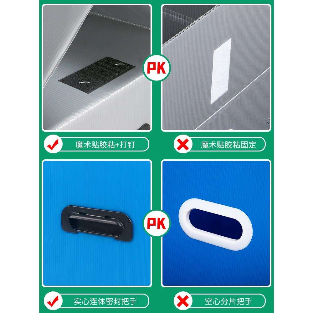 可折叠塑料瓦楞板搬家箱加厚储物钙塑箱中空板带盖周转箱收纳