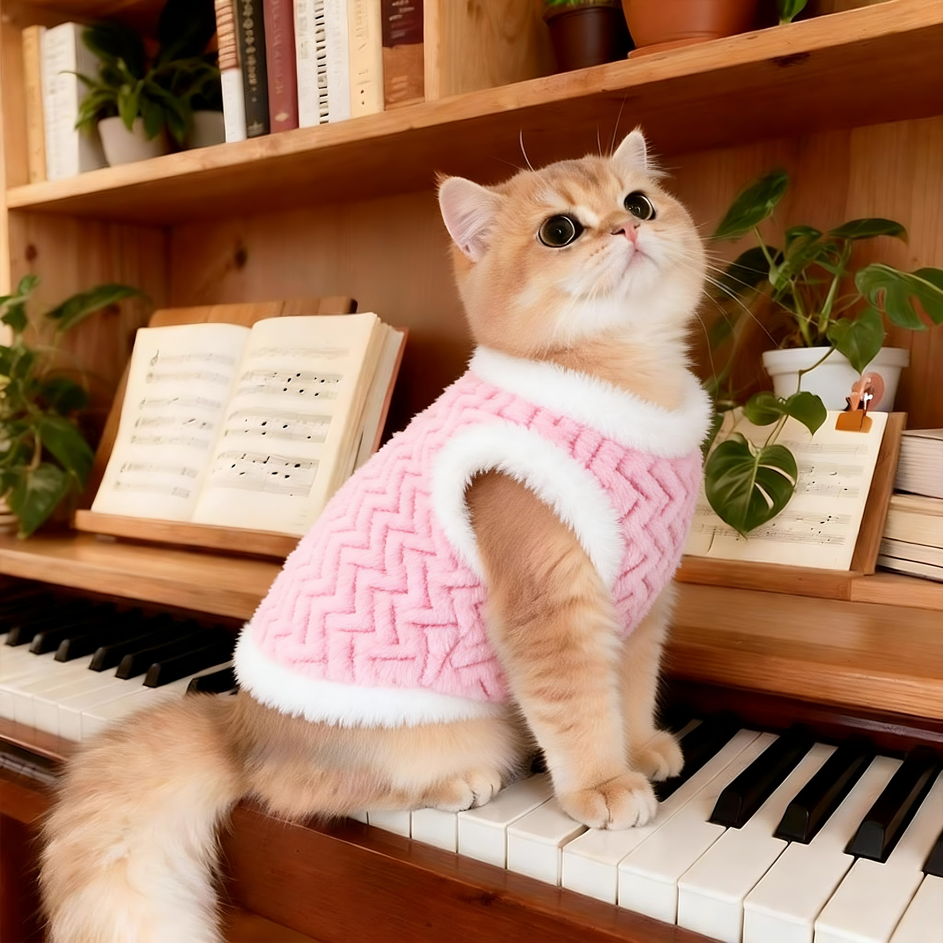 猫咪衣服冬季保暖麻花背心布偶