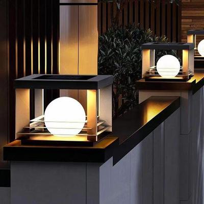 新款太阳能柱头灯别墅门口的灯外墙灯大门垛柱头 立柱灯walllight