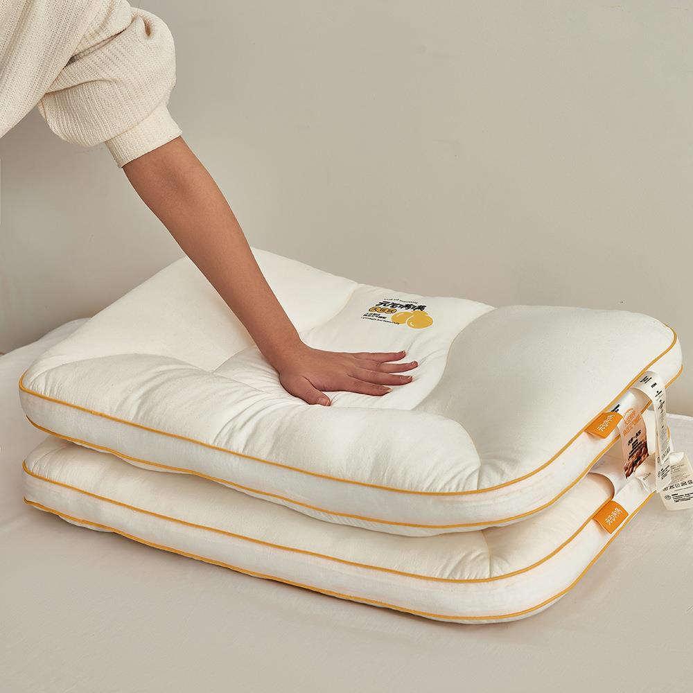 纯棉大豆枕头枕芯家用护颈椎助睡眠长方形学生宿舍单人低整头一对