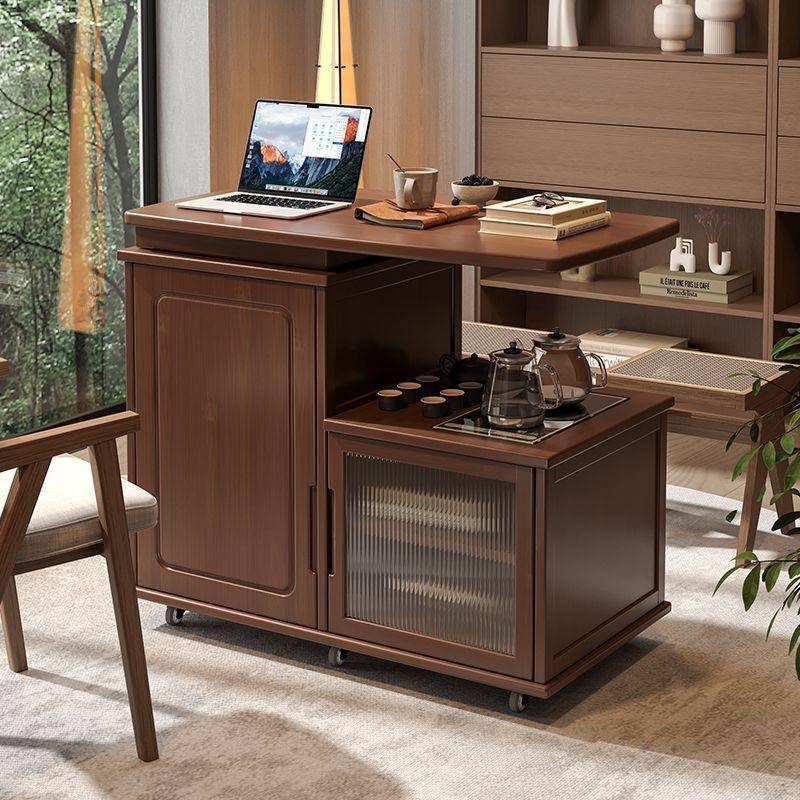 移动旋转茶桌阳台家用茶吧机泡茶一体多功能茶几烧水壶茶台茶水柜