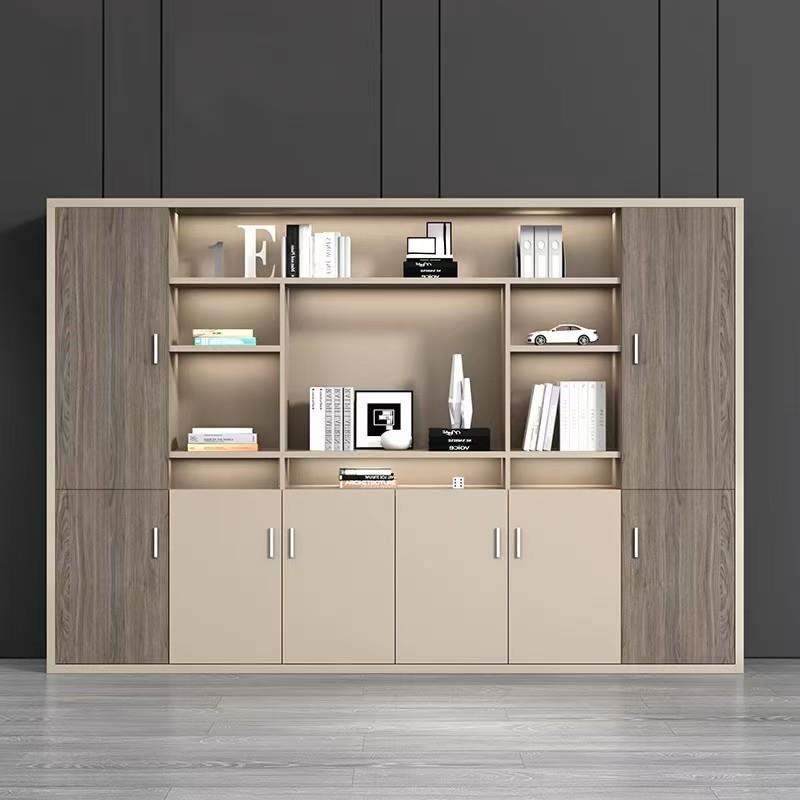 文件柜资料柜办公室柜子储物柜档案柜收纳柜子落地书柜木质背景柜