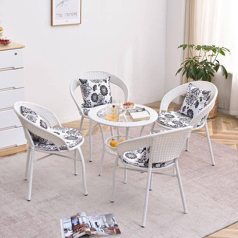 阳台休闲桌椅组合室内下午茶桌椅藤椅三件套户外休闲庭院阳台椅子