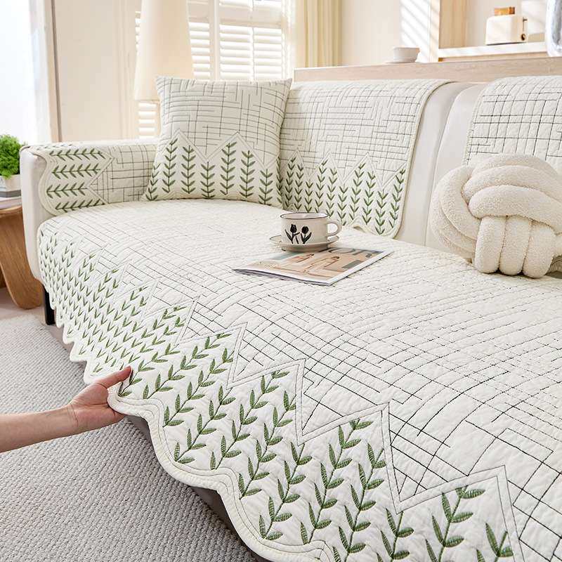 韩式小清新沙发垫纯棉四季通用2025新款夏季坐垫子固定防滑垫套罩