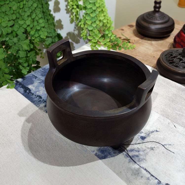 新苏工方耳 收腹大供炉 青玉玩堂 落款(现货)