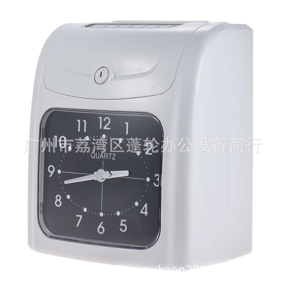出口打卡机智能纸卡考勤机英文打卡钟可选停电可用打卡器打卡机
