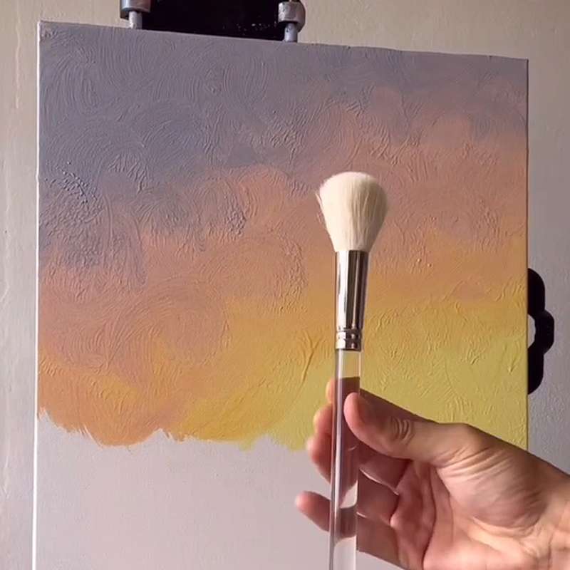 丙烯专用晕染打底刷软羊毛专业画画笔水彩水粉涂底美术绘画工具