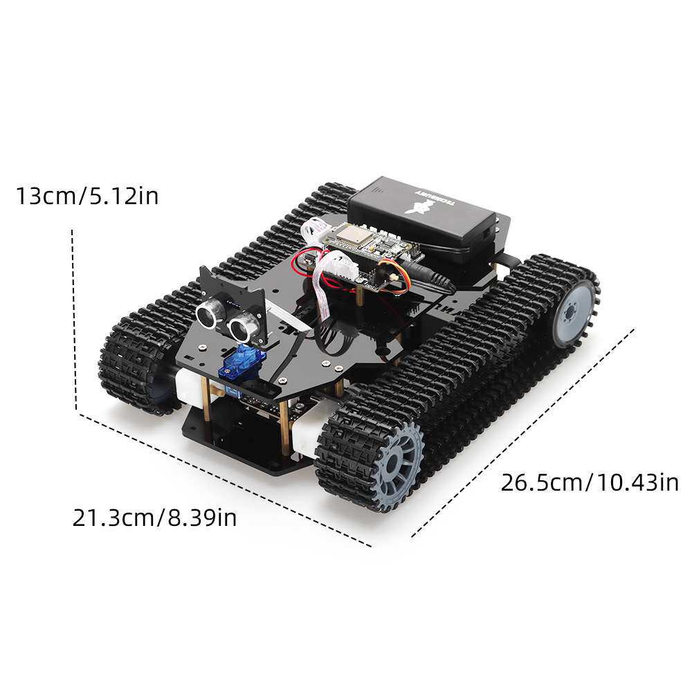 新版智能机器人履带式坦克小车底盘TT02遥控避障循迹比赛 学习