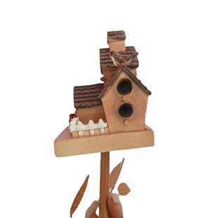 新品树脂工艺树房子动物家小鸟家园田园装饰园景装饰