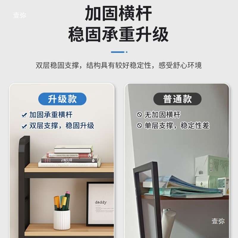 电脑桌面置物架书架多层学生书桌上放的书架学习桌上收纳铁艺书架