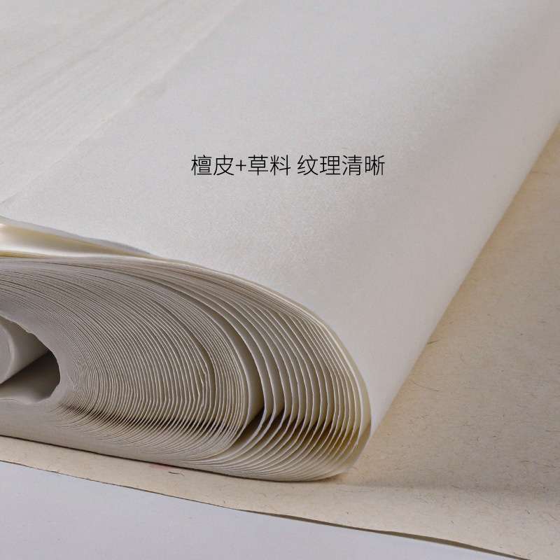 加厚书画纸作品国展纸书法绘画专用纸半生半熟国画手工纸古法