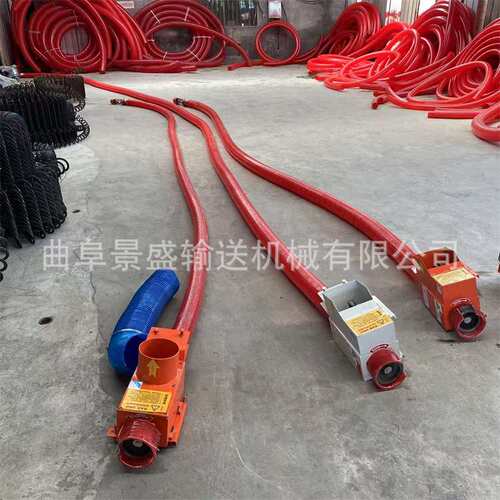 软管螺旋输送机 长距离输送中驱吸沙机 水泥上料机