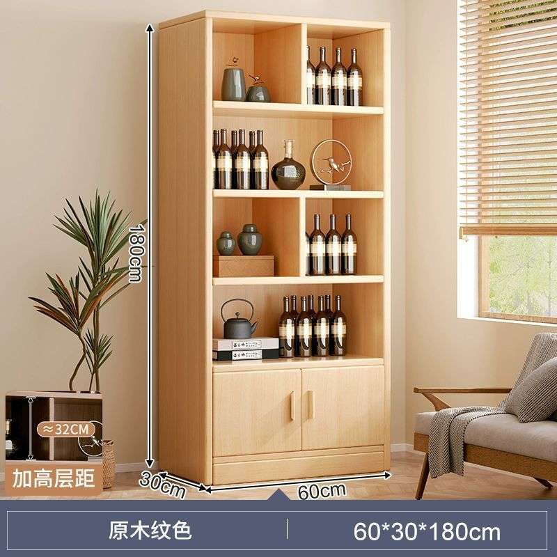 实木酒柜家用客厅置物架展示柜商用简约小型玄关柜靠墙隔断柜酒架