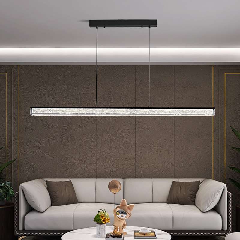 led吊灯铂晶树脂浪漫波纹简约现代风家用现代轻奢吊线灯客厅灯