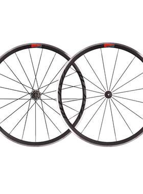 120响RUJIXU700C公路车轮组碳纤管花鼓前二后五轴承C/V刹30mm框高