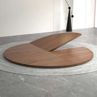 折叠饭桌小户型家用圆餐桌旋转圆盘圆桌面板商用吃饭桌子实木餐桌