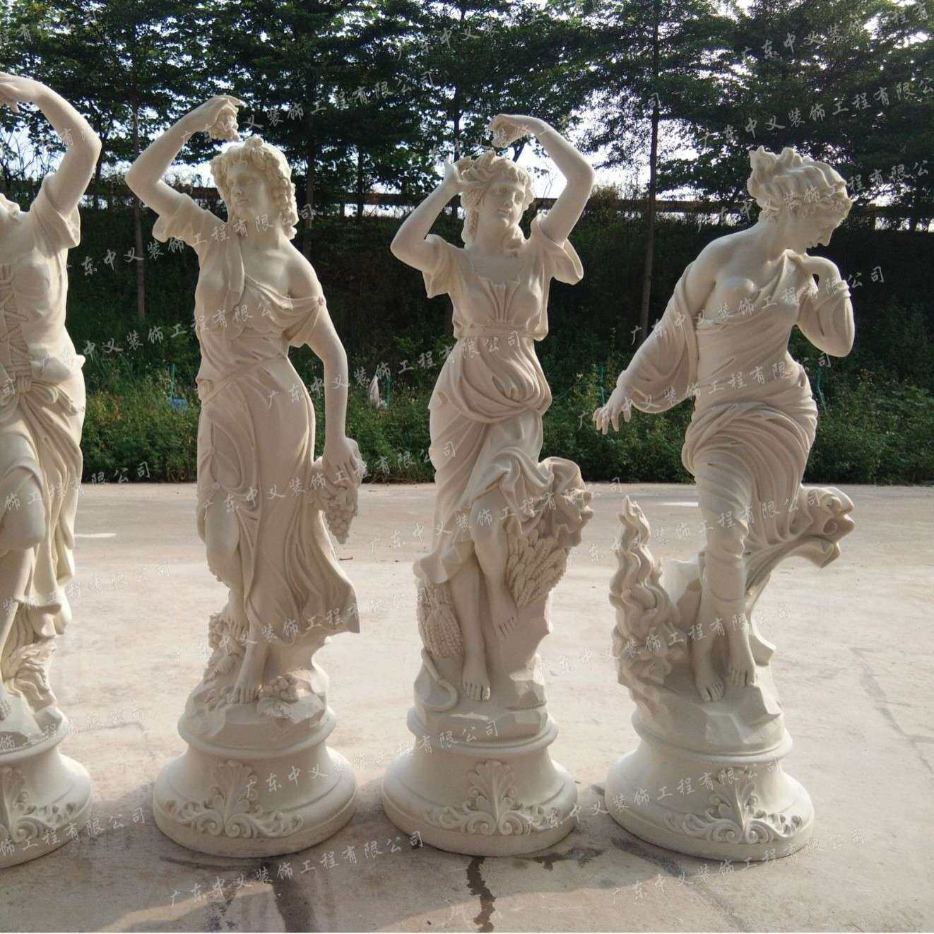 砂岩欧式人物雕塑摆件 出口西方天使雕塑 酒店玻璃钢人物圆雕雕像