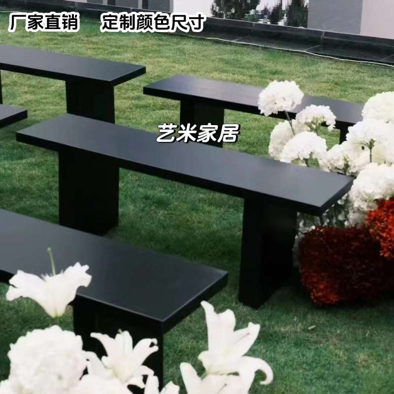现代简约实木餐桌长条凳子家用客厅长凳卧室床尾凳原木长方形椅子