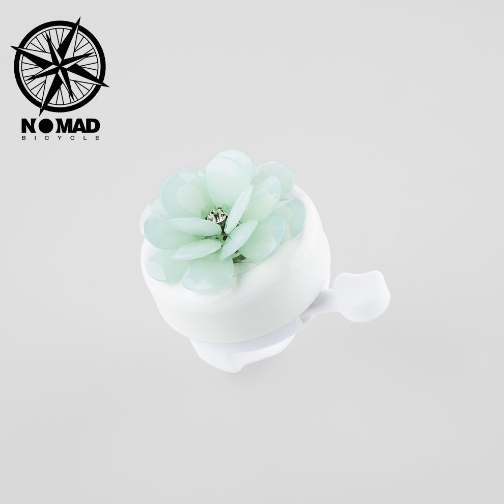 设计感精致配件自行车单车钉珠NOMAD美个性精小众栀子花手工铃铛