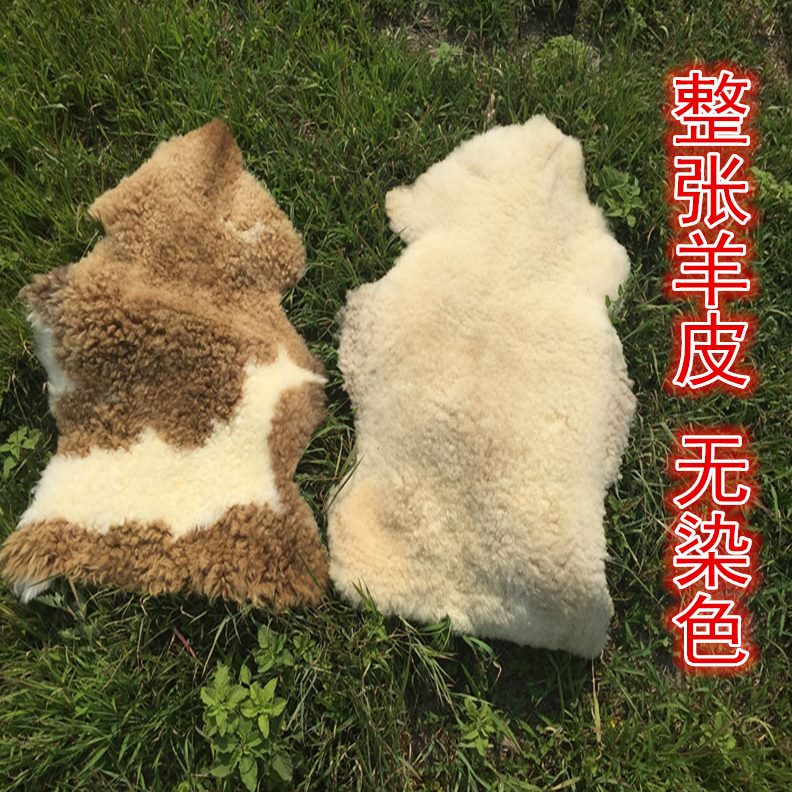 羊皮羊毛垫皮毛一体绵羊皮冬季整张床边坐垫飘窗沙发垫地毯褥子