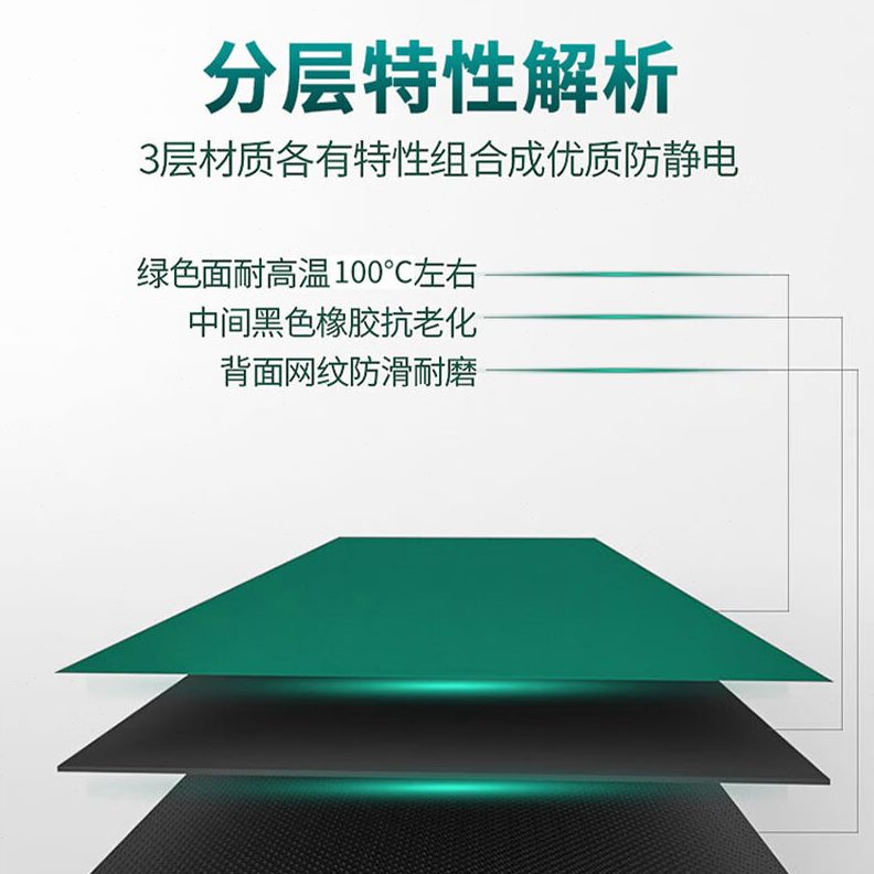 *m1工厂工作mm*手机实验室车间5m奈运橡胶垫绿色防静电台垫桌垫20
