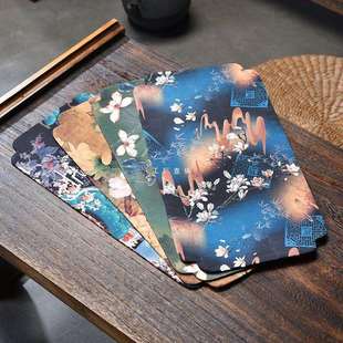 绢本防水小茶席中式禅意茶道茶盘主人席垫布中式干泡茶桌布垫桌旗
