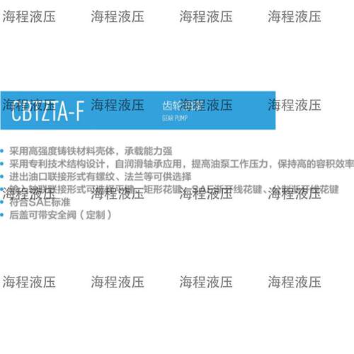 CBTZTA-F系列齿轮油泵单联泵C齿轮泵