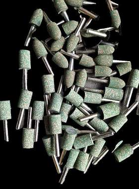 芝麻磨头打磨抛光橡皮海绵磨头柄616 20 25模具修磨电磨绿色磨头