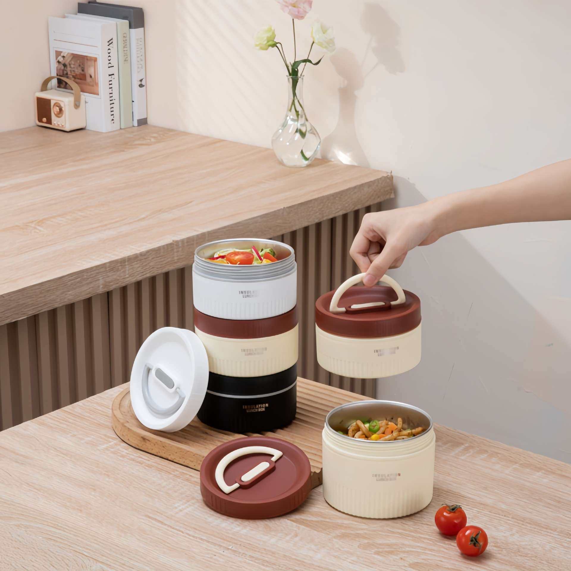 不锈钢饭盒上班族带盖便携保温便当盒多层微波炉加热汤碗圆形碗,电子元器件市场,其它元器件,淘宝优惠券,粉丝福利购,淘宝优惠卷