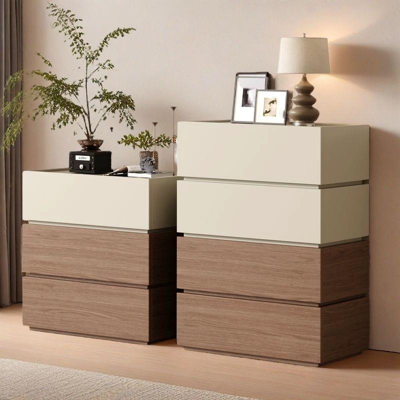 全实木斗柜家用客厅储物收纳柜床头柜轻奢积木抽屉柜组合支持家用