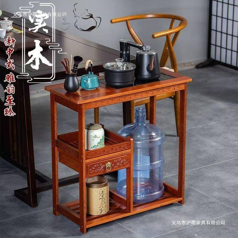 茶车可移动一体全自动茶台一整套家用烧水壶实木茶水柜茶具客厅